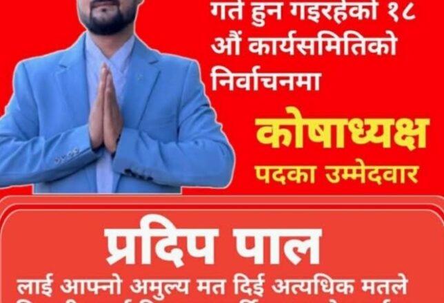 सानैदेखि व्यवसायमा हुर्किएका पाल, संघको कोषाध्यक्ष पदका प्रत्यासी